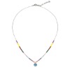 [925 Silver] Multi Color Loopy Necklace